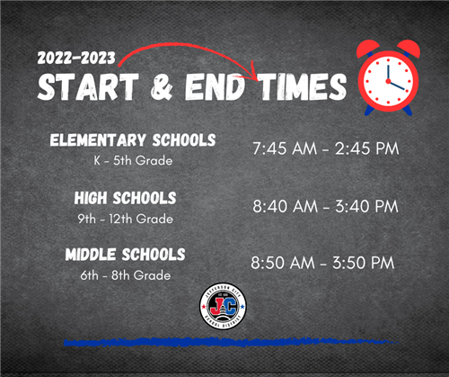Start & End Times 2022-2023
